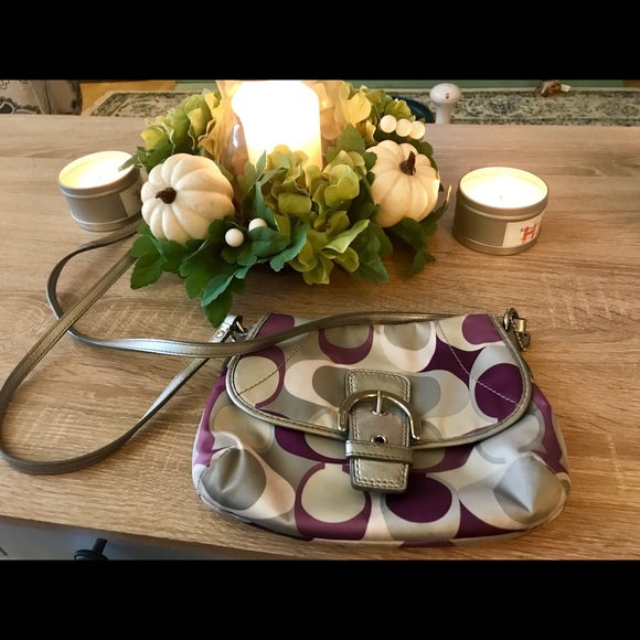 Coach Handbags - Purple & silver Coach Purse